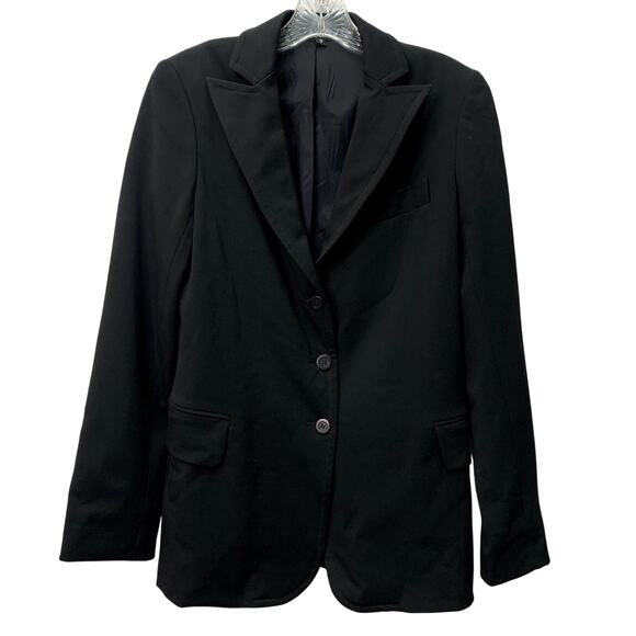 Theory Jackets & Blazers - Theory Womens Size Small Black Mock Pocket Button Front Blazer